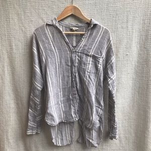 Lucky Brand linen long sleeve button up